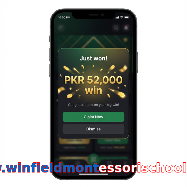 Main screen of Www.winfieldmontessorischool.com win page for PK players